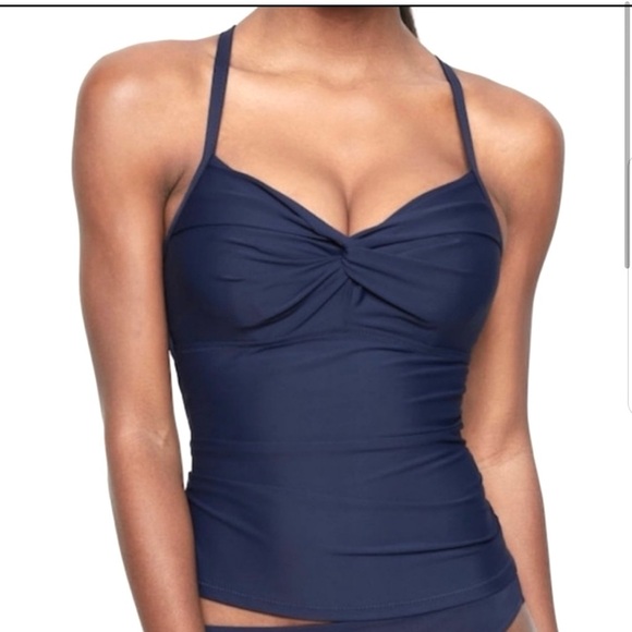 Athleta Twister Tankini Swim Top w Supportive Underwire & Neoprene Pads 36D 36DD - Picture 2 of 13